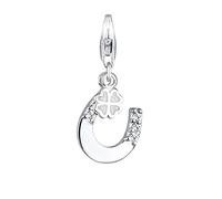 Elli, Charm Glücksbringer Kristalle 925 Silber in weiß, Schmuck für Damen Gr. OneSize