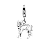 Elli Charm-Einhänger »Wolf Tier Natur 925 Sterling Silber«, Wolf