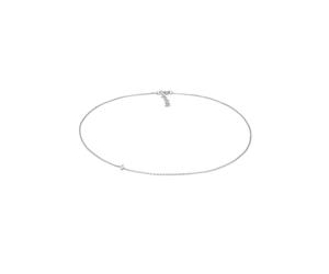 Elli Choker Erbskette Zirkonia Solitär Zart 925 Silber silberfarben Damen