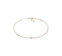 Elli Halskette Choker Herz Glas Beads Sommer Style 925 Silber, gold Gold