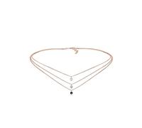 Elli Choker Kette Damen Silber 925 Rosé 18K Vergoldet Layer Anhänger