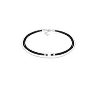 Elli Choker Kreis Leder Venezianer Kette Set 925 Silber silberfarben Damen