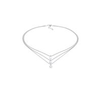 Elli Choker Layer Dreireihig Plättchen Boho 925 Silber 36 Damen
