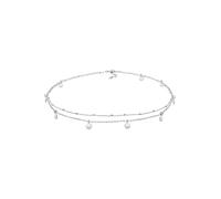 Elli, Halskette Choker Layer Look Kugelkette Plättchen 925 Silber in silber, Schmuck für Damen Gr. 36 cm