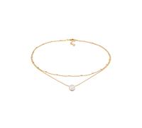 Elli Choker Layer Mondstein Kugelkette 925 Silber goldfarben Damen