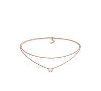 Elli Halskette Choker Layer Opal Kugelkette 925 Sterling Silber, roségold Rosegold