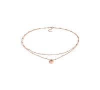 Elli Collier »Choker Layer Plättchen Kugelkette 925 Silber«, Rosegold