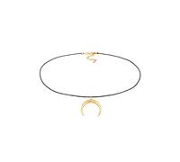 Elli Choker Nylon Halbmond Sichel 925 Silber goldfarben Damen
