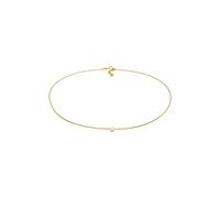 Elli, Halskette Choker Rosa Quarz Solitär Anhänger 925 Silber in gold, Schmuck für Damen Gr. 36 cm