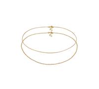 Elli Choker Set Basic Schlangen Ankerkette 925 Silber goldfarben Damen