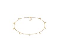 Elli Choker Solitär Zirkonia Funkelnd 925er Silber goldfarben Damen