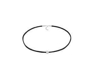 Elli Choker Velour Leder Bead Trend 925 Silber silberfarben Damen