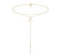 Elli Choker Y-Kette Dreieck 925 Sterling Silber goldfarben Damen