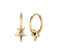 Elli Creole Einhänger Stern 925 Sterling Silber goldfarben Damen