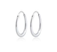 Elli Creole Hänger Geo Basic Trend Oval Cool 925 Silber silberfarben Damen