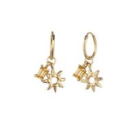 Elli Creole mit Citrin Sonne Gelb 925 Sterling Silber goldfarben Damen