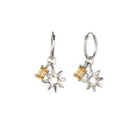 Elli Creole mit Citrin Sonne Gelb 925 Sterling Silber silberfarben Damen
