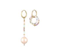 Elli Creole Muschelkernperle Pastell 925 Silber vergoldet OneSize Damen