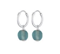 Elli Creole Recyceltes Glas Bead Einhänger 925 Silber OneSize Damen