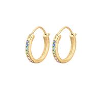 Elli Creole Regenbogen 925 Sterling Silber, mit Kristallen von Swarovski® goldfarben Damen