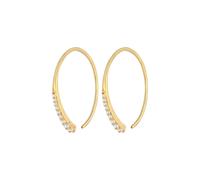 Elli Creolen Basic Zirkonia 925 Silber goldfarben Damen