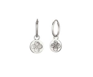 Elli Creolen Blume 925 Sterling Silber silberfarben Damen