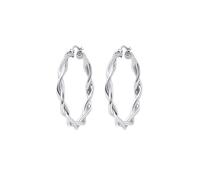 Elli Ohrringe Creolen Bügelceolen Gedreht 925 Sterling Silber, silber Silber