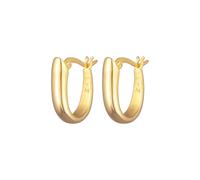 Elli Creolen Bügelcreolen Oval geformt 925 Silber goldfarben Damen