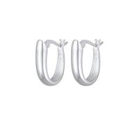 Elli Creolen Bügelcreolen Oval geformt 925 Silber silberfarben Damen