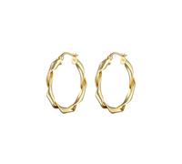 Elli Creolen Damen Twisted Look 925 Silber goldfarben