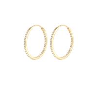 Elli Creolen Funkelnd aus 925 Sterling Silber vergoldet, mit Kristallen von Swarovski® goldfarben Damen