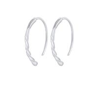 Elli, Ohrringe Creolen Geo Oval Twist Design Trend 925 Silber in silber, Schmuck für Damen Gr. OneSize