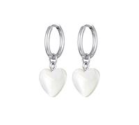 Elli - Creolen Herz Muschel Anhänger 1 ct Damen