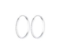 Elli Creolen Klassisch Emaille 925 Sterling Silber silberfarben Damen