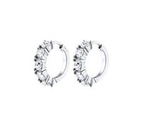 Elli Creolen Kristalle Elegant 925 Silber Weiß Damen