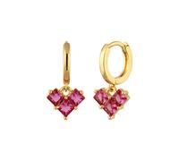 Elli Creolen Kristalle Herz Anhänger Goldfarben OneSize Damen