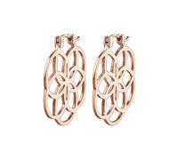 Elli Paar Creolen »Creolen Lebensblume 925 Silber rosé vergoldet«