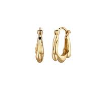 Elli Creolen Melted 925 Sterling Silber goldfarben Damen