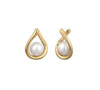 Elli Creolen mit Perlen von Swarovski® 925 Sterling Silber goldfarben Damen
