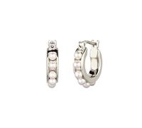 Elli Creolen mit Perlen von Swarovski® 925 Sterling Silber silberfarben Damen