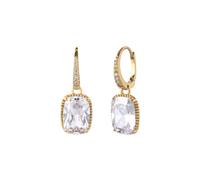 Elli Creolen mit Zirkonia Weiß 925 Sterling Silber goldfarben Damen