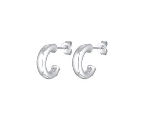 Elli Creolen Ohrstecker Halbcreolen 925 Silber silberfarben Damen