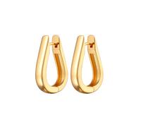 Elli Creolen Oval Messing goldfarben Damen