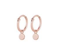 Elli Creolen Plättchen Coin Geo Trend 925 Silber rosefarben Damen