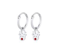 Elli Creolen Rentier 925 Silber, mit Kristallen von Swarovski® silberfarben Damen