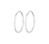Elli Creolen Rund Basic Klassisch (30 mm) 925 Silber silberfarben Damen