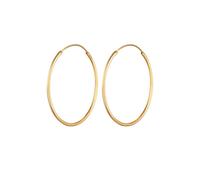 Elli Creolen Rund Basic Klassisch 925 Silber goldfarben Damen