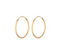 Elli Creolen Rund Basic Klassisch 925 Silber goldfarben Damen