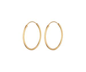 Elli Creolen Rund Basic Klassisch 925 Silber goldfarben Damen