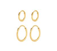 Elli Creolen Set 925 Sterling Silber goldfarben Damen